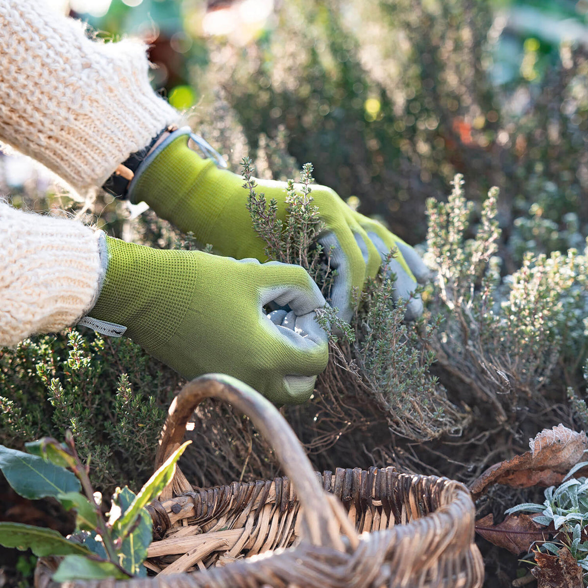 - Gartenhandschuhe grün-anis - Pflege und Material