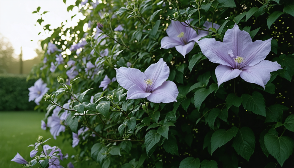 Entdecken Sie verschiedene Sorten von Clematis mit großen Blüten