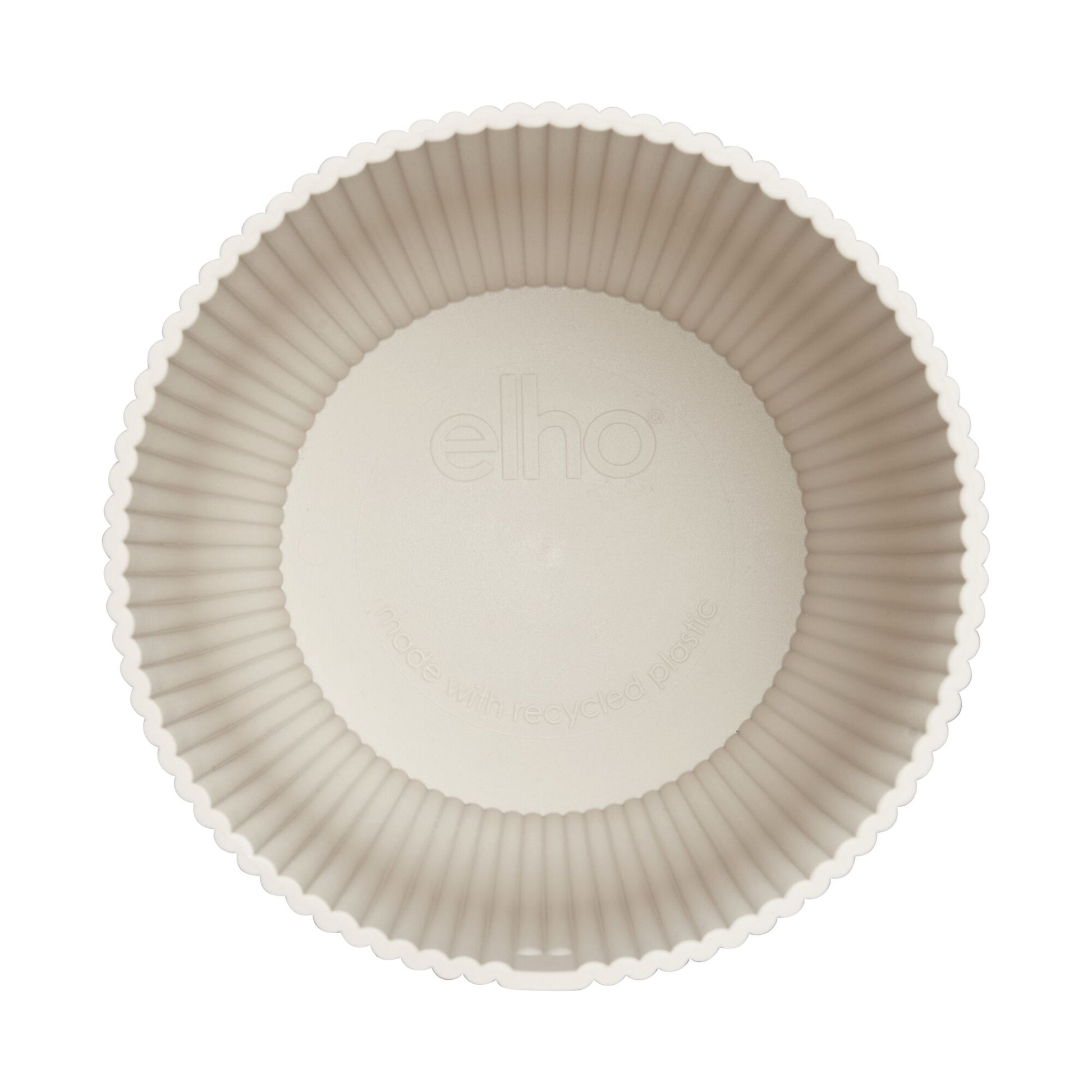  - Elho Blumentopf Vibes fold rund leinenweiß - Innenblumentöpfe und Übertopf