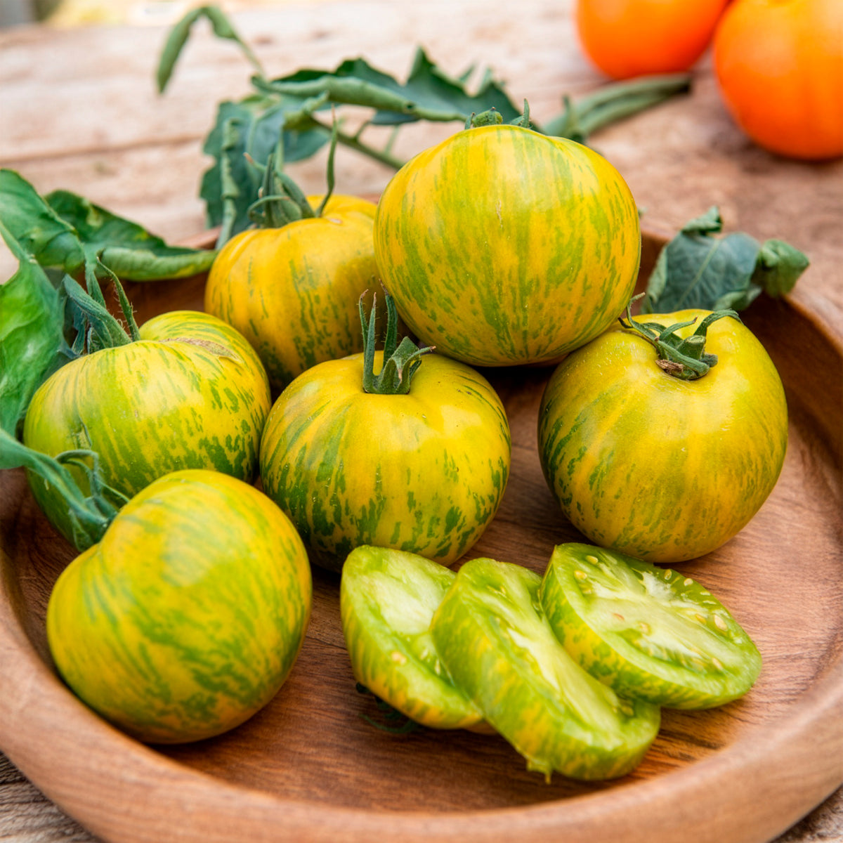 Gemüsepflanzen - Tomate Green Zebra Pflanzen - Solanum lycopersicum green zebra