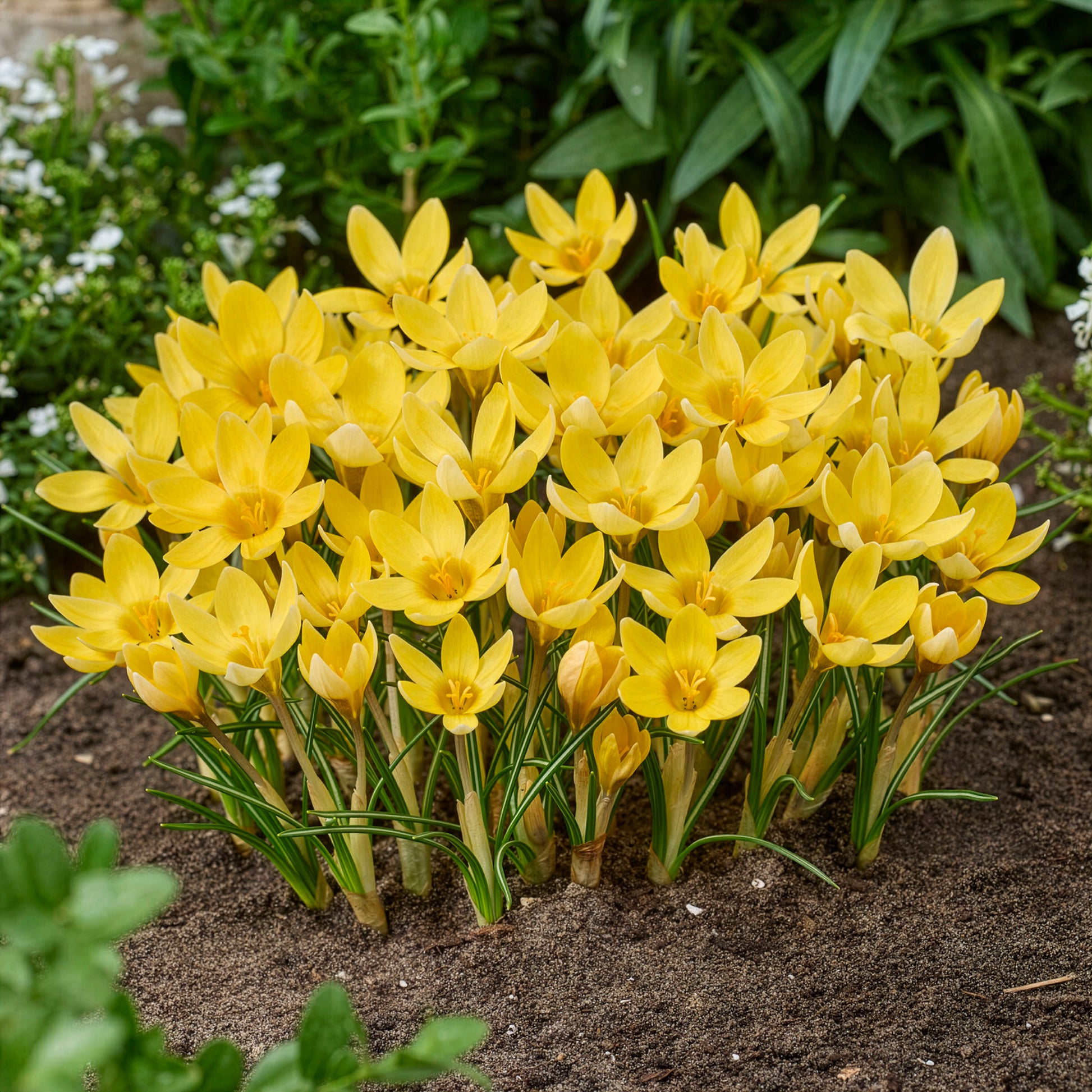 Crocus Firefly, Romance, Iris Alida, Narcissus Tête à tête - 50 bienenfreundliche Blumenzwiebeln gelb und violett - Zwiebelmix