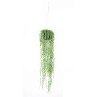 Künstliche Pflanze Erbsenpflanze Senecio inkl. Hängetopf, schwarz - Grüne Kunstpflanzen