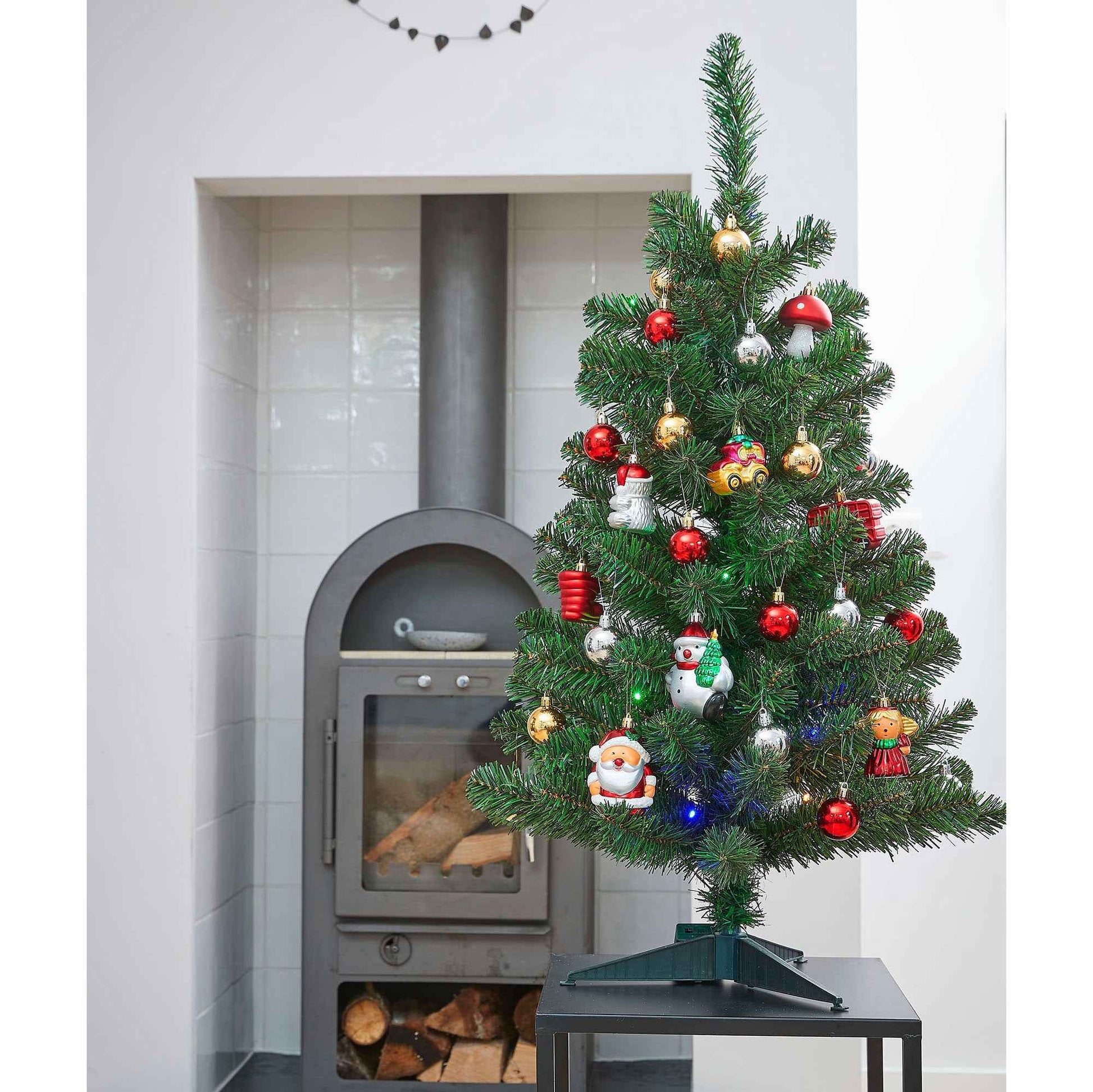 Black Box Black Box künstlicher Weihnachtsbaum 'Joy' inkl. LED-Beleuchtung und Weihnachtsornamente – 90 cm - Weihnachtsgeschenke