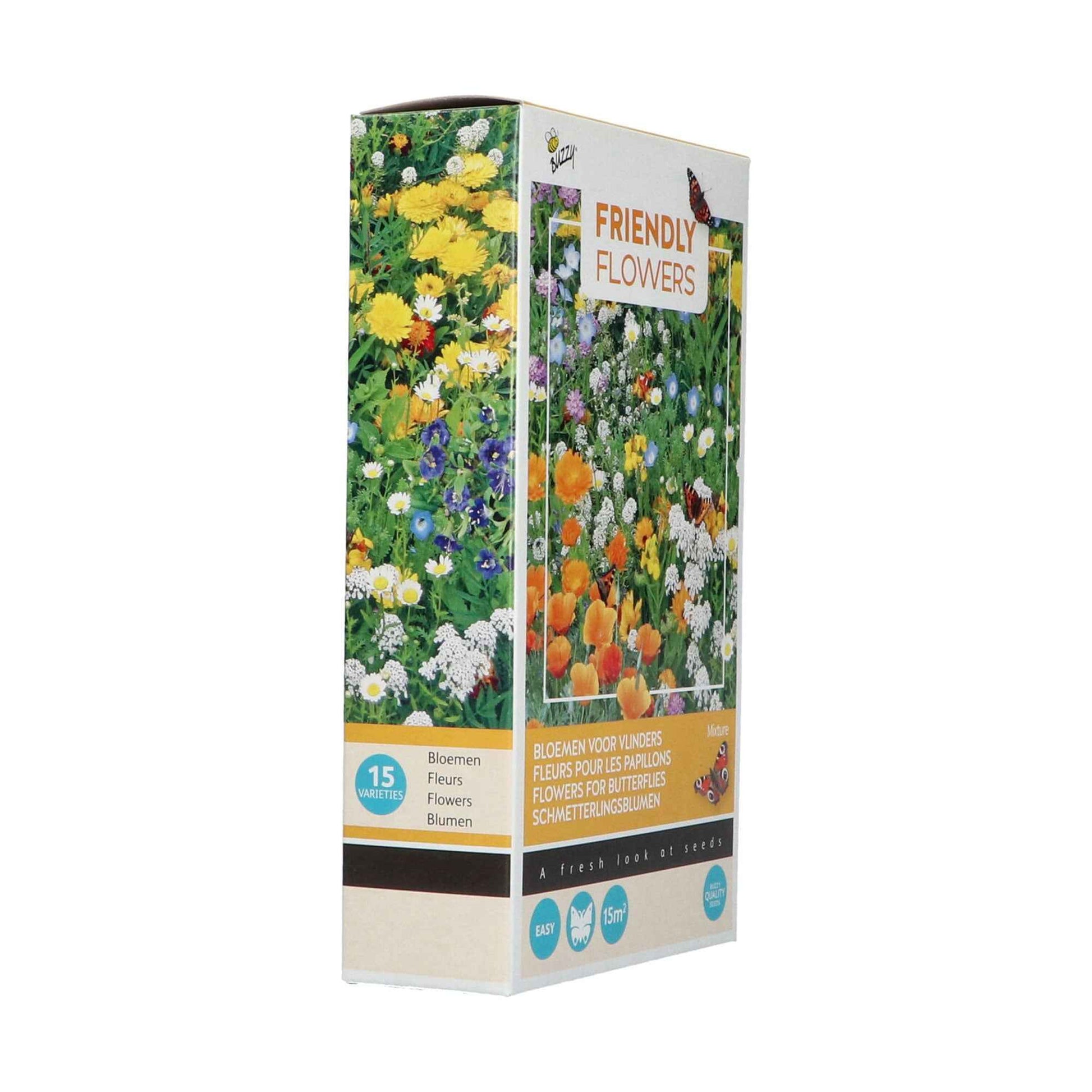 Schmetterlinganziehende Blumen - Friendly Flowers Mischung inkl. Granulat - Blumensamen - Bienenfreundliche Blumensamen