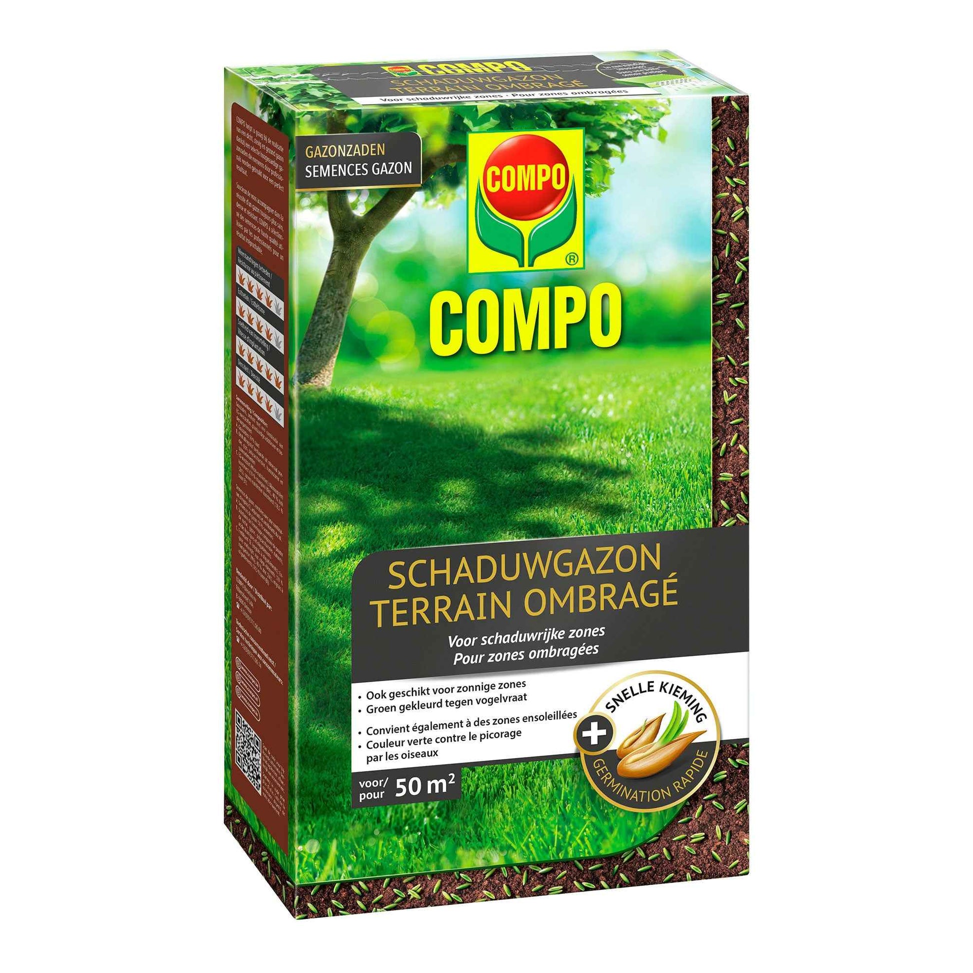 Rasensamen für Schattenrasen 1 kg - Compo - Düngemittel