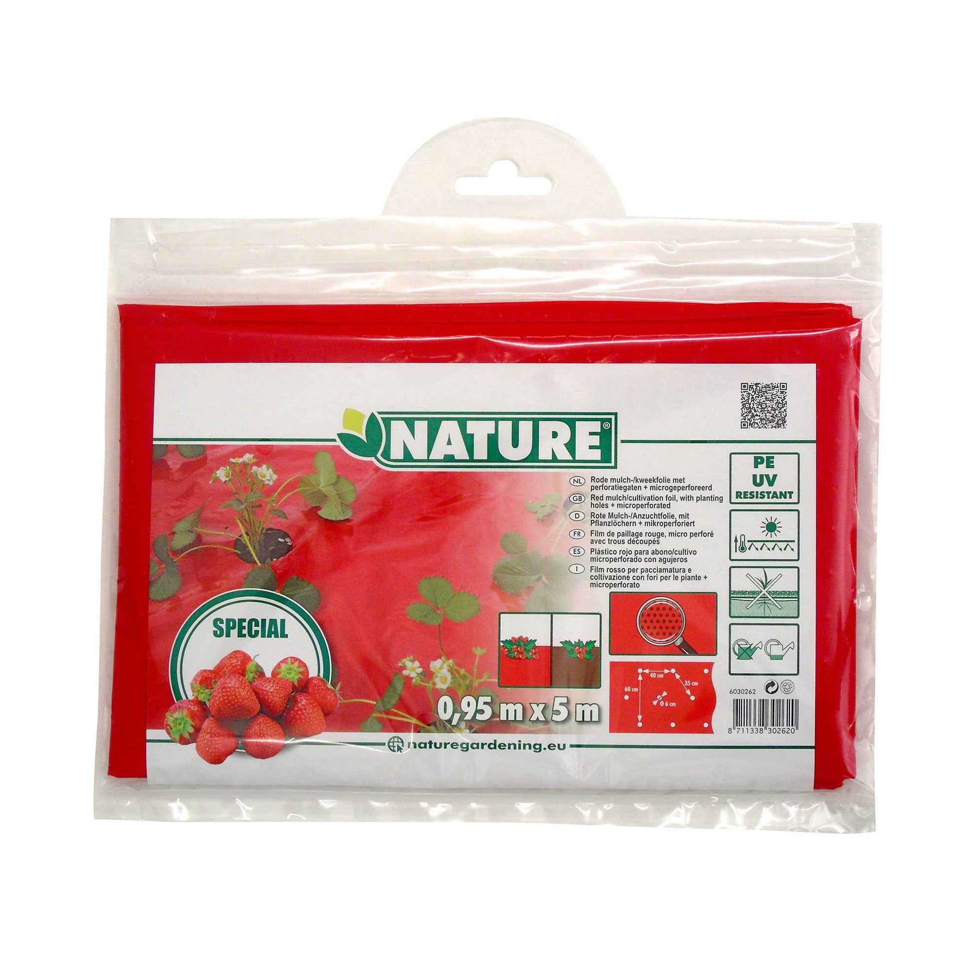 Nature Anzuchtfolie für Erdbeeren Rot - Gartenpflanzen Pflege