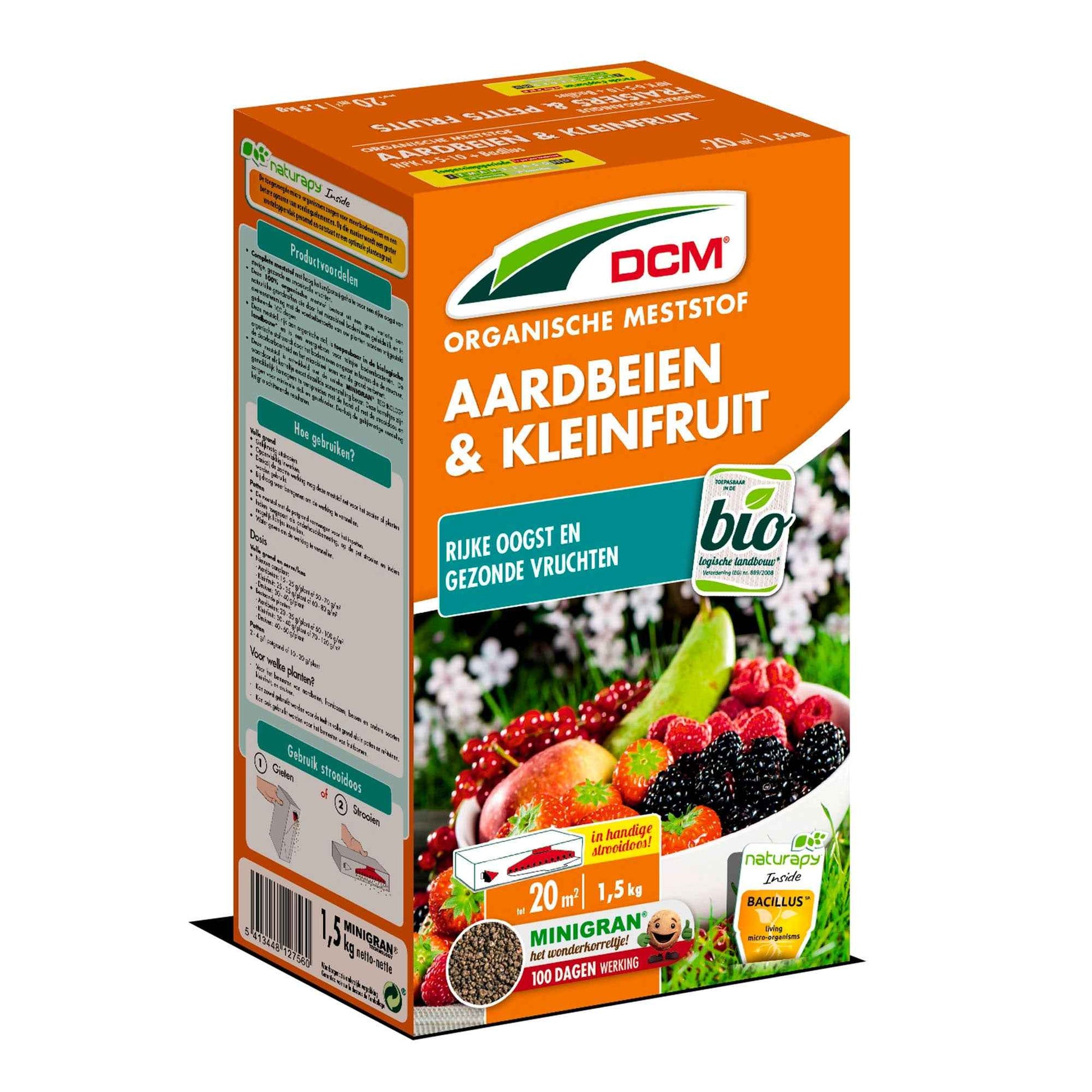 Pflanzennahrung für Erdbeeren und Kleinobst - Biologisch 1,5 kg - DCM - Düngemittel