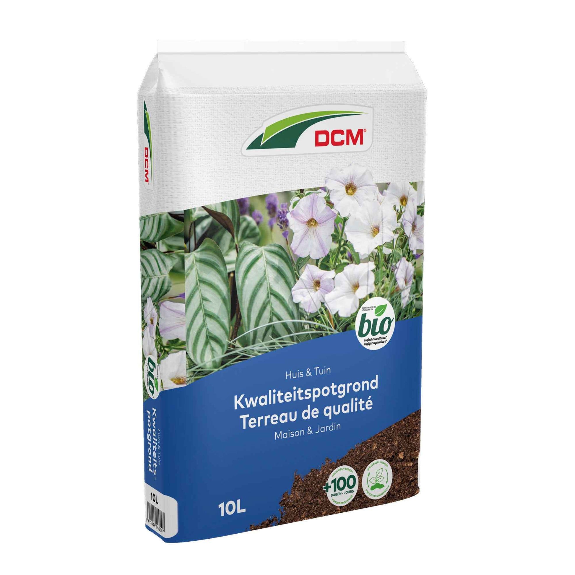 Blumenerde für Zimmer- und Gartenpflanzen - Biologisch 10 Liter - DCM - Biologische Pflanzennahrung