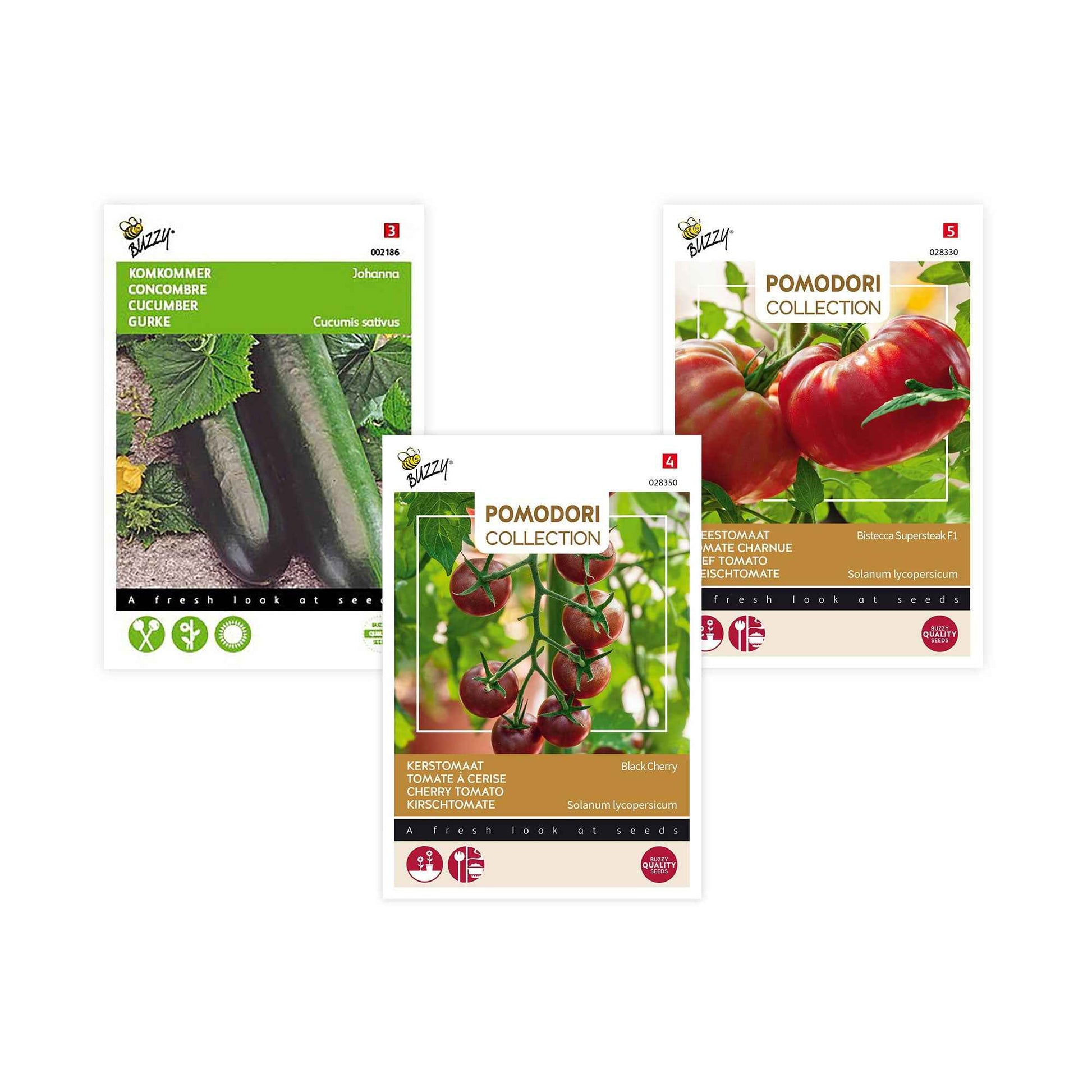 Gemüsegartenpaket  'kraftvolle Samen' - Bio-Blumenerde