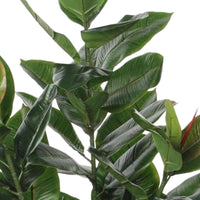 Künstliche Kautschukpflanze, grün inkl. Korb, schwarz - Kunstpflanzen mit Ziertopf