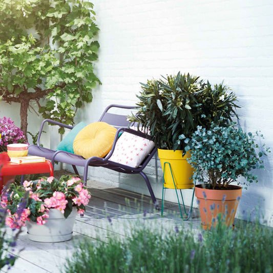 Elho Loft Urban-Blumentopf, rund - Pflanzgefäß Outdoor Gelb - Blumentopf Größen