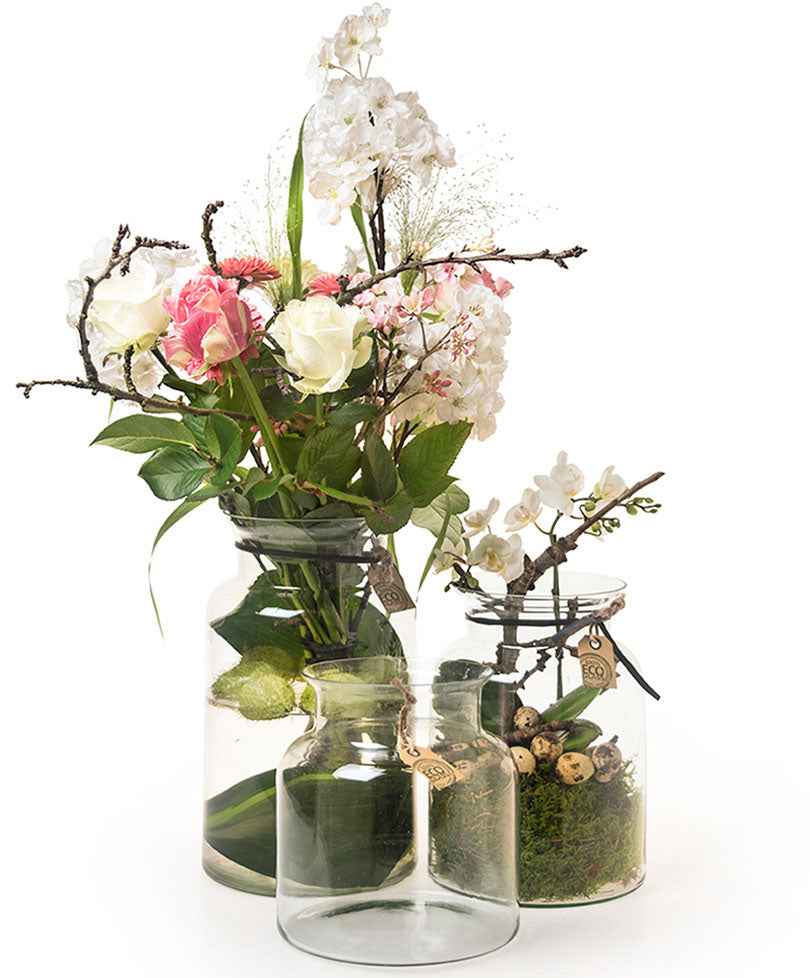 Ecoglass Flasche Vasenmodel 'Nobles' - Trockenblumen